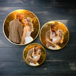 50x40x30 Metal Oval Çerçeve (1 Adet) (Gold)